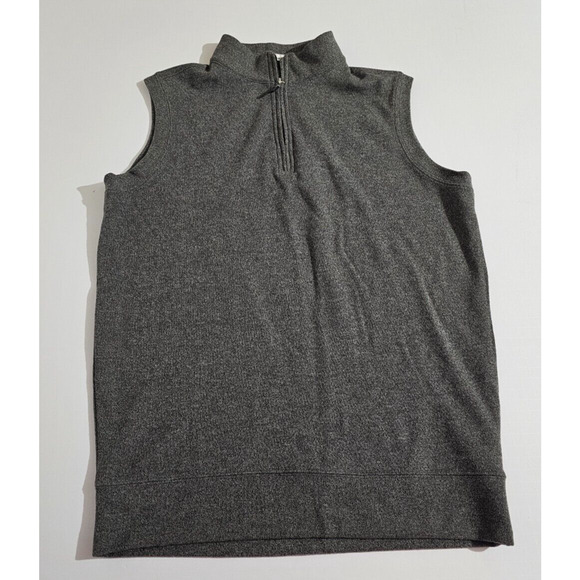 Peter Millar Men’s Size S , 1/4 Zip Vest, Charcoal Grey, Cotton Blend Soft - Picture 1 of 6